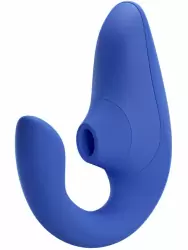 Компактный вибратор-кролик Womanizer Blend с бесконтактной клиторальной стимуляцией, 13,8 см, голубой