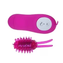 Виброяйцо Cute Secret с насадкой «Букашка» и проводным пультом управления – розовый