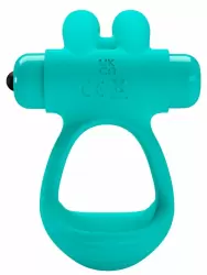 Эрекционное виброкольцо Baile Passionate Dante, 8,7 см, 10 режимов, силикон, бирюзовое