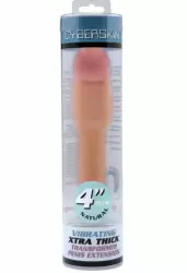 Вибрирующая насадка-удлинитель Xtra Thick 4 - телесный