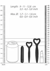 Набор вагинальных расширителей с вибропулей Silicone Vaginal Dilator Set