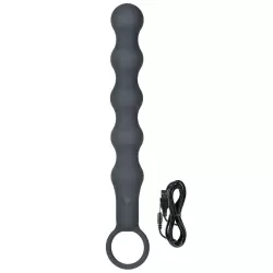 Гибкая анальная вибро-цепочка Lust by Jopen L4.5 – серая 