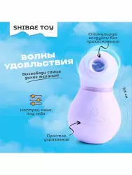 Бесконтактный стимулятор клитора Shibae Toys, 9,6 см, силикон, серебристый