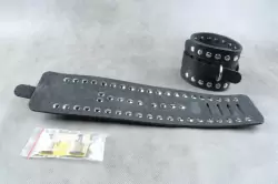 Кожаные наножники Бистли Аксессориз без соединительной фиксации - черный