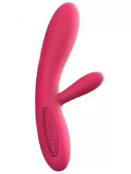 Вибромассажер Lester с функцией подогрева, интеллектуальный режим – винно красный