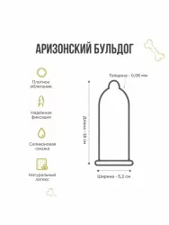 Рельефный презерватив Luxe Maxima Аризонский бульдог, 18 см, 1 шт.