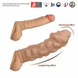 Насадка на фаллос с крупными бугорками размер M, Cock Sleeves