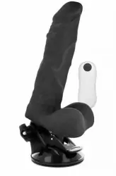 Вибромассажер с пультом управления BASECOCK REALISTIC BENDABLE REMOTE CONTROL BLACK 21 CM
