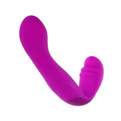 Стильный безремневой страпон Beau с вибрацией – розовый