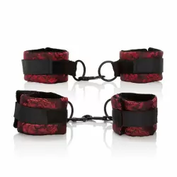 Набор универсальных наручников Scandal Universal Cuff Set – черный с красным