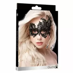 Кружевная маска на глаза открытого типа Royal Black Lace Mask