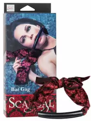 Кляп-бар Scandal Bar Gag с атласными лентами