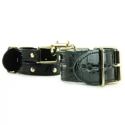 Наручники Fetish Fantasy Gold черные с золотом