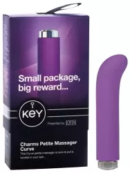 Мини вибромассажер с насадкой Charms Curve - Lavender