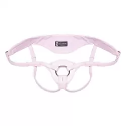 Трусики для страпона из патентованной кожи Patent Leather Strap-On Harness – розовый