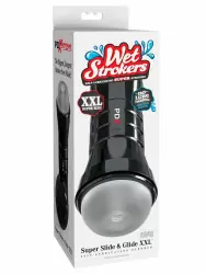 Нереалистичный мастурбатор Pipedream WET STROKERS, SUPER SLIDE &amp GLIDE XXL, увеличенный размер, 26 см, черный