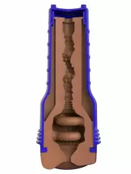 Реалистичный мастурбатор Fleshlight Boost Blast Female, с плавающими кольцами «Turbo Tech», 24,8 см, анус, телесный