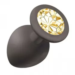 Анальная пробка Emotions Cutie Medium Black  golden crystal 4012-07Lola