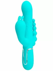 Тройной Вибратор-кролик Baile, 7 режимов, вращающиеся шарики