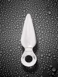 Анальная пробка мини с кольцом Jolie Pleasures - Clear