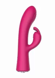 Вибратор-кролик Lux (розовый): 20 см, 10 режимов вибрации, 8500 оборотов/мин, АБС/силикон