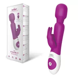 Перезаряжаемый вибромассажер кролик The Rabbit Wand со стимулятором клитора – фиолетовый
