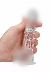 Фалоимитатор из эластомера 17 см. Realistic Dildo With Balls (прозрачный)