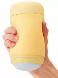 Мастурбатор Tenga Puffy Custard Yellow, 16.5 см, ТЭП, желтый