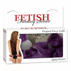 Металлические наручники с мехом Original Furry Cuffs - фиолетовый