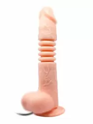 Реалистичный фаллоимитатор Baile, 22 см, с вращением, с поступательными движениями, с проводным пультом, телесный