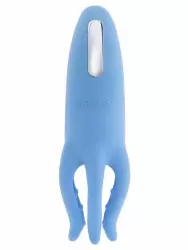 Необычный вибратор Evolved Tentacle Tickler, 13,7 см, 10 режимов, в форме осьминога, силикон, голубой