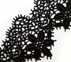 Черный кружевной браслет ручной работы Dolce Piccante Albori - XS