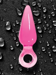 Анальная пробка большая с кольцом Jolie Pleasures - Pink