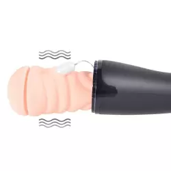 Перезаряжаемый маструбатор вагина RF в тубе - телесный с черным