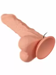Реалистичный фаллоимитатор Baile, 24 см, ТПР, с проводным пультом, телесный