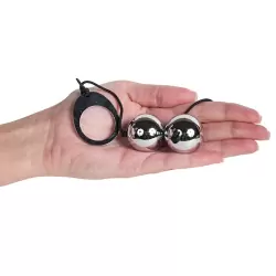 Тяжелые вагинальные шарики Heavy Metal Duo Spheres из металла – серебристые