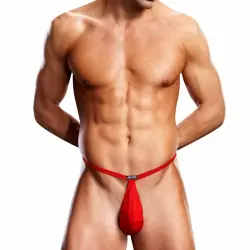 Красные мужские Pouch V-стринги BlueLine – L/XL