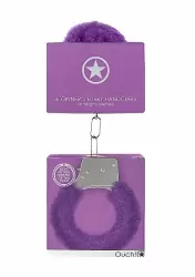 Металллический наручники с замком Furry Beginner's Handcuffs Purple