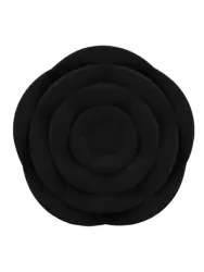 Анальная пробка Kanikule, с ограничителем в форме розочки, размер M, черная