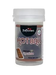 Лубрикант в виде двух шариков Hot Flowers Aromatic Hot Ball, масляная основа, шоколад, 6 грамм
