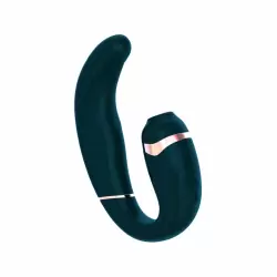 My G Вибратор зоны G с клиторальным стимулятором зелёный