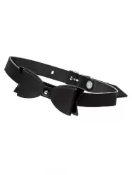 Чокер Pecado BDSM, с бабочкой, натуральная кожа, чёрный