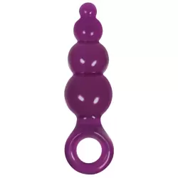 Анальная пробка с кольцом Jolie Ripples Mini – фиолетовая