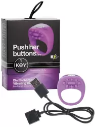 Перезаряжаемое вибро-кольцо Ela – фиолетовое