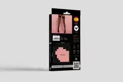 Чулки в мелкую сетку Rosa Vintage с рисунком сзади S/L (черные)