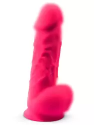 Реалистичный фаллоимитатор SILEXD Model 1, с мошонкой, 21,5 см, фуксия