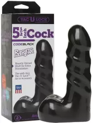 Насадка-фаллоимитатор Vac-U-Lock 5.5” Raging Hard-Ons – черный
