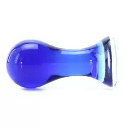 Анальный стимулятор Crystal Pops Small из стекла – синий