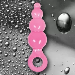 Анальная пробка с кольцом Jolie Ripples Mini – розовая