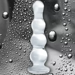 Анальная елочка из стекла Crystal Ripples – прозрачная